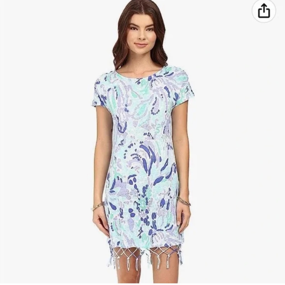 Lilly Pulitzer BEACH COMBER Dress LILLYS LILAC Nice INK Blue Purple
